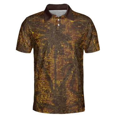 AOP Polo Shirt The Southwest Michigan Aviator Polo with solid collar
