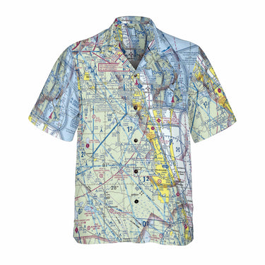 AOP Coconut Button Shirt The Space Coast Flight Above Coconut Button Camp Shirt