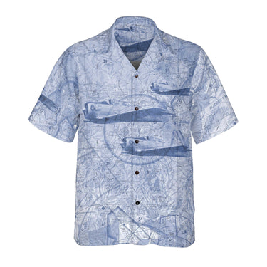 AOP Coconut Button Shirt The T-6 Texan Faded Blue Coconut Button Camp Shirt