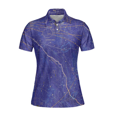 Women Polo Shirt The West Texas Night Blues Women's Polo Shirt