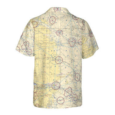 The Central Nebraska Flight Above Coconut Button Camp Shirt