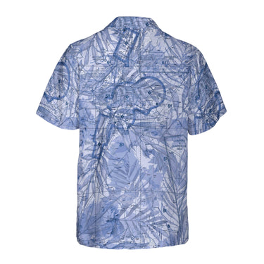 The Central Oregon Blues Coconut Button Camp Shirt