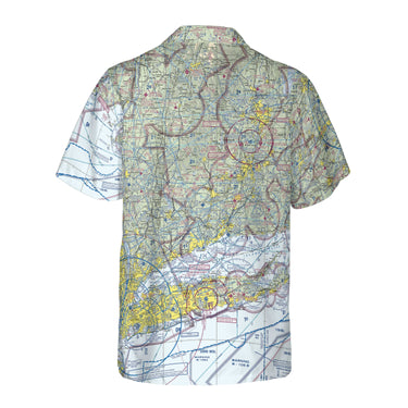 The Long Island and Block Island Sounds VFR Aviator Coconut Button Camp Shirt