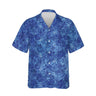 AOP Hawaiian Shirt Detroit Stealth Blue Floral Shirt