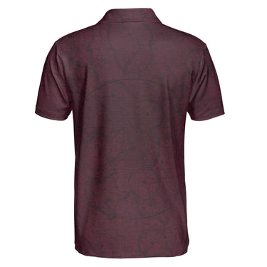 AOP Polo Shirt The Atlanta Burgundy Men's Polo