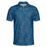 AOP Polo Shirt The Austin Blue Tropics Men's Polo Shirt