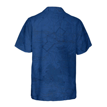 AOP Coconut Button Shirt The Casper Deep Blue Coconut Button Camp Shirt