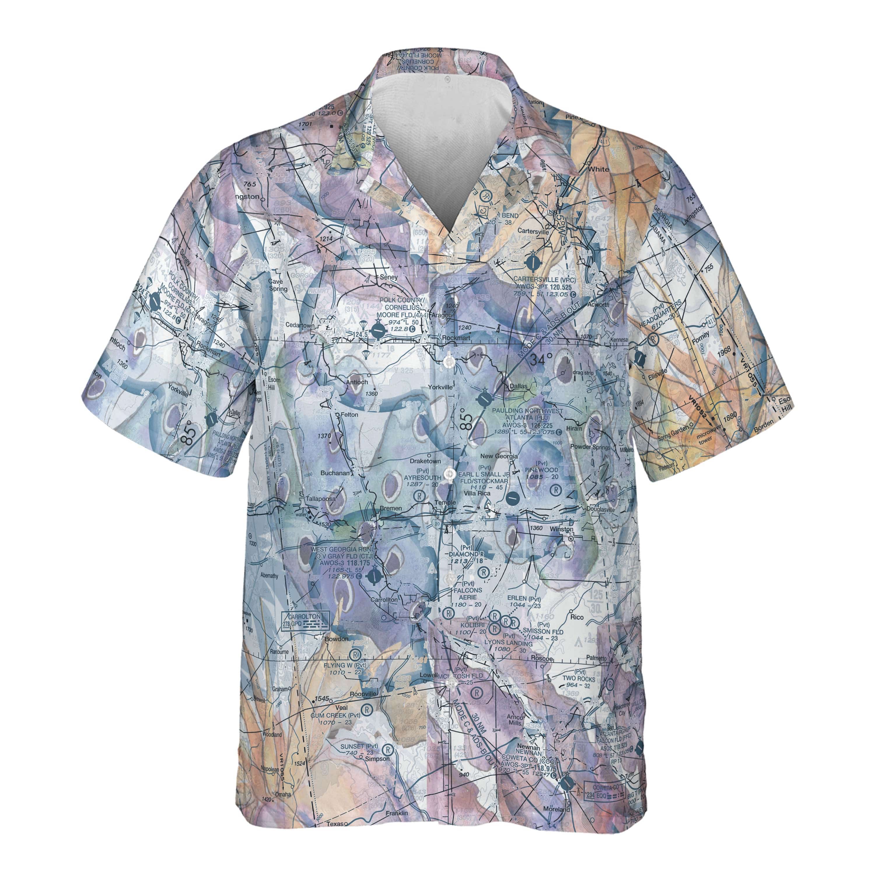 AOP Pocket Hawaiian Shirt The Cedartown GA Luau Pocket Camp Shirt