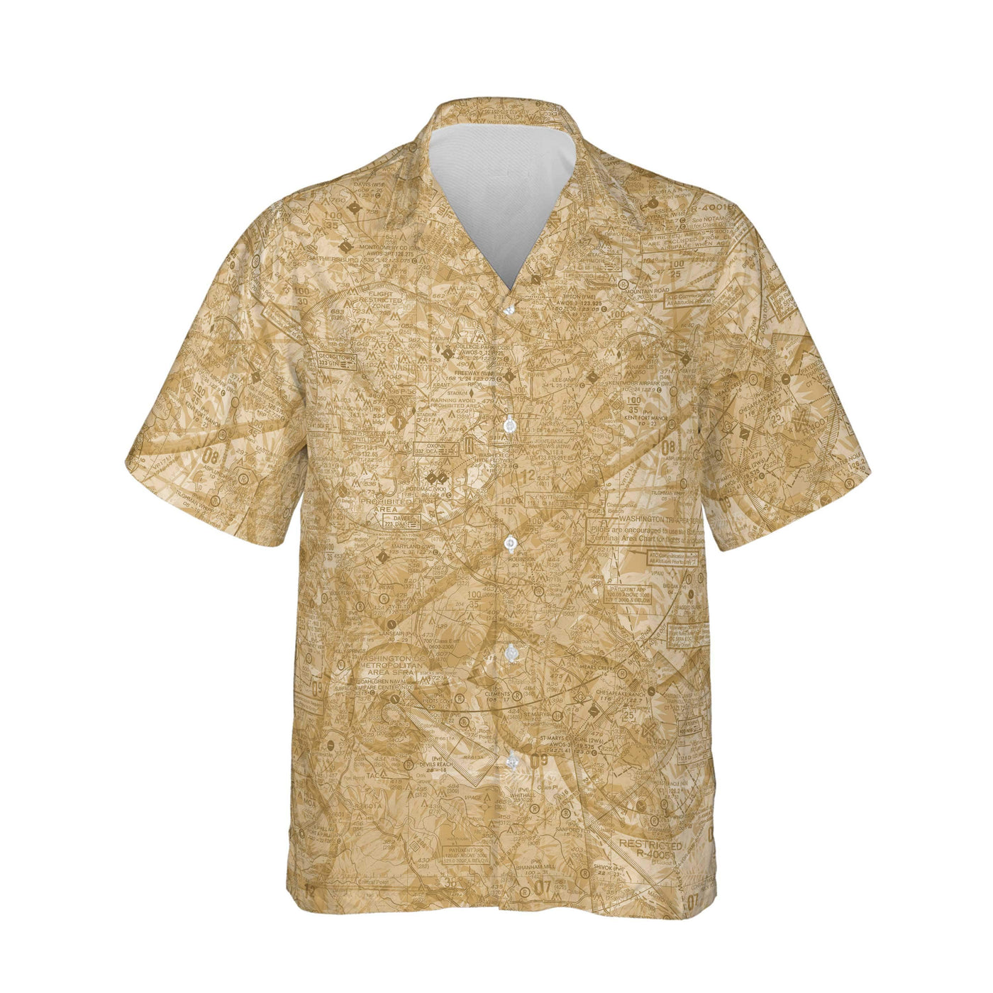 AOP Hawaiian Shirt The Chesapeake Aviator Tropical Sands Camp Shirt