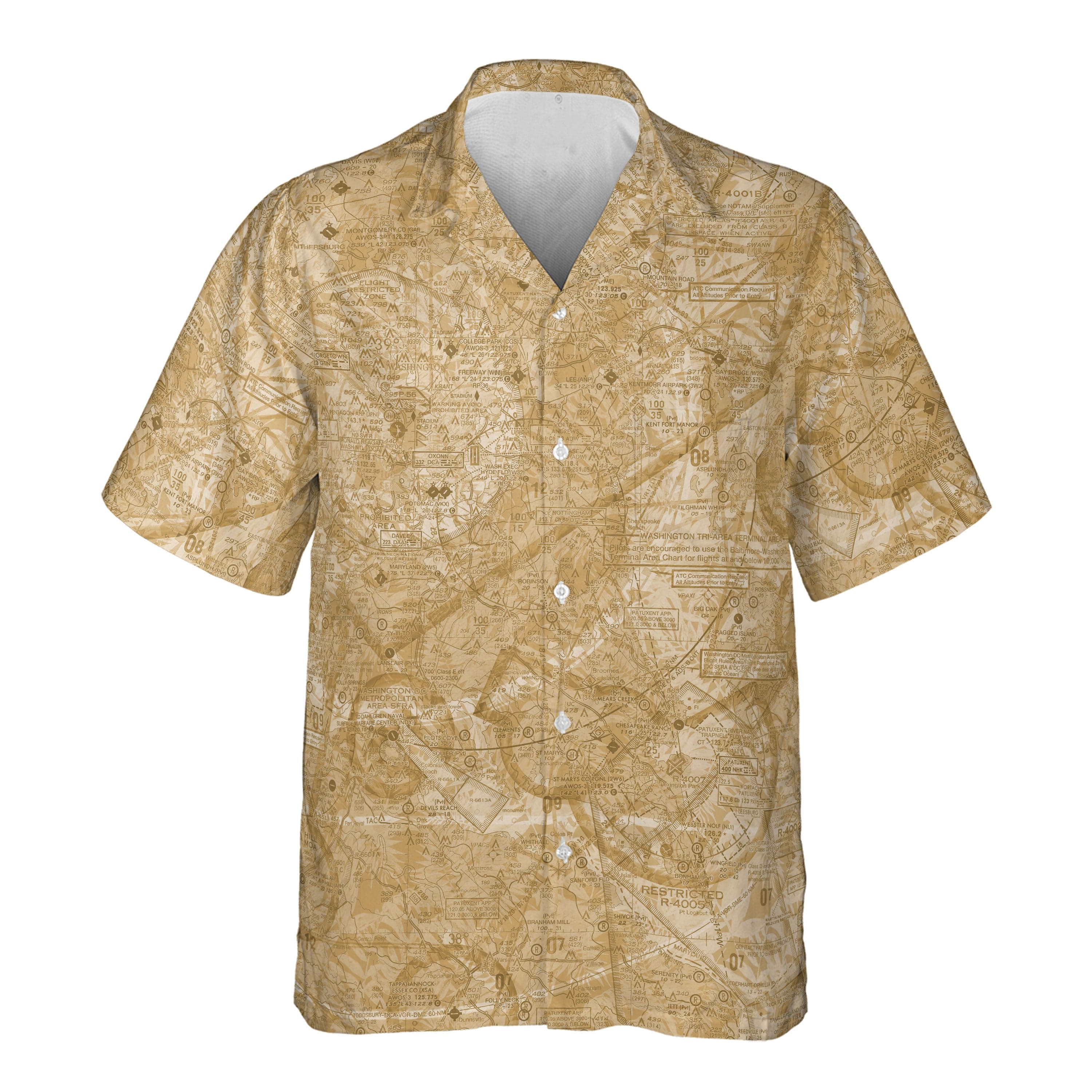 AOP Pocket Hawaiian Shirt The Chesapeake Aviator Tropical Sands Pocket Shirt