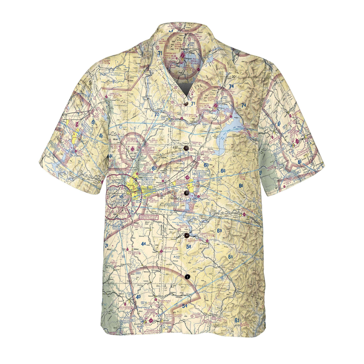 AOP Coconut Button Shirt The Coeur d'Alene Coconut Button Camp Shirt