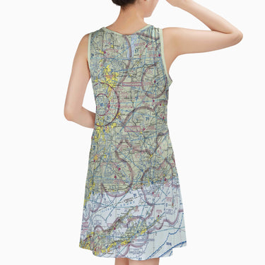 AOP Sleeveless Dress The Connecticut Aviator Sundress