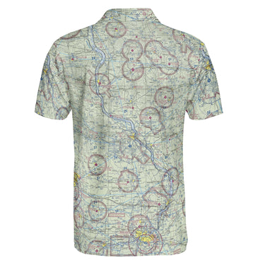 AOP Polo The Dubuque VFR Flight Above Polo Shirt