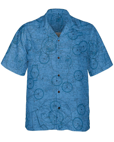 AOP Coconut Button Shirt The Evansville to Owensboro Blue Aviator Coconut Button Camp Shirt