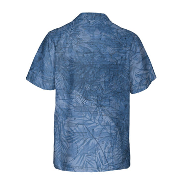 AOP Hawaiian Shirt The Fallbrook to Catalina Blue Tropical Camp Shirt