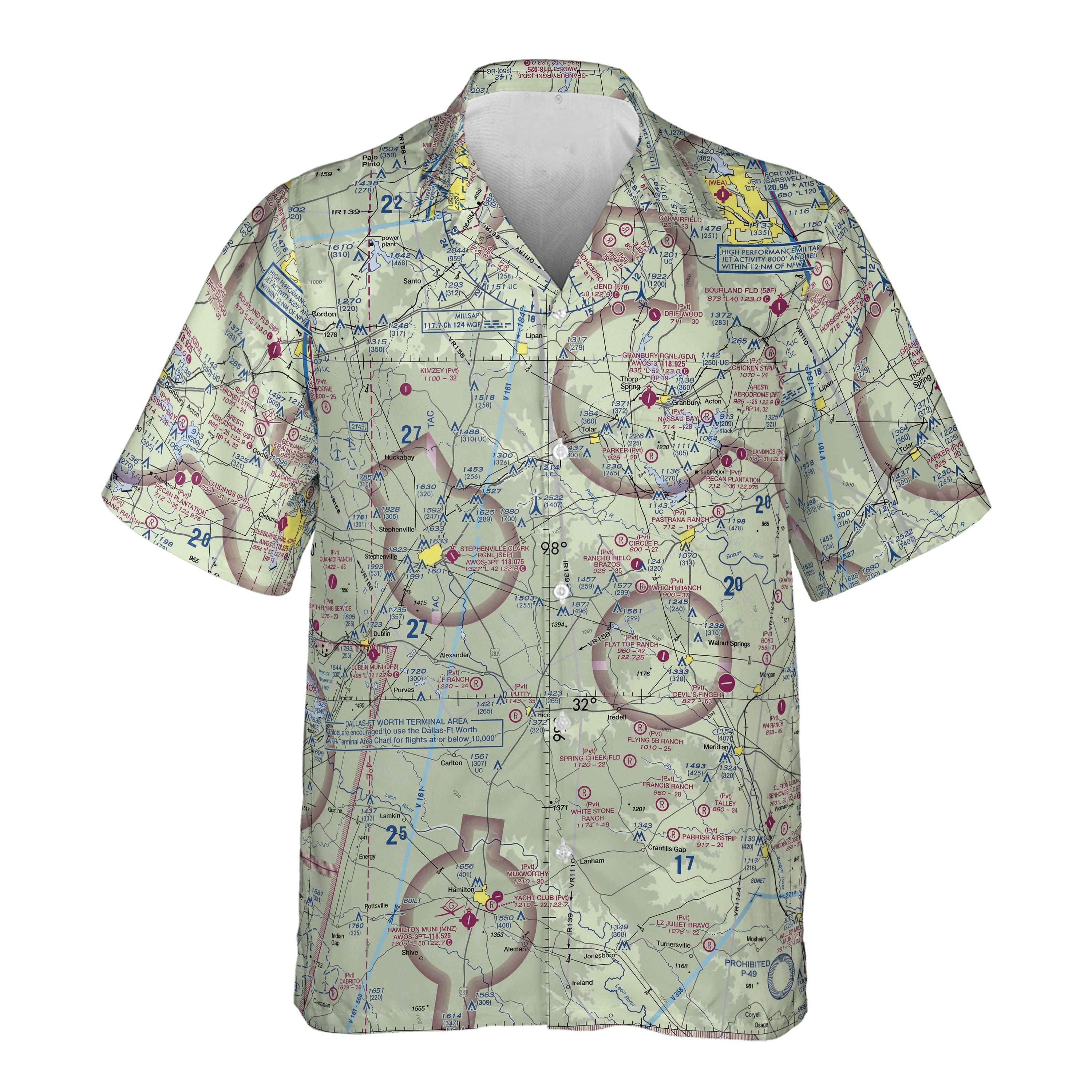 AOP Pocket Hawaiian Shirt The Granbury Aviator Pocket Camp Shirt