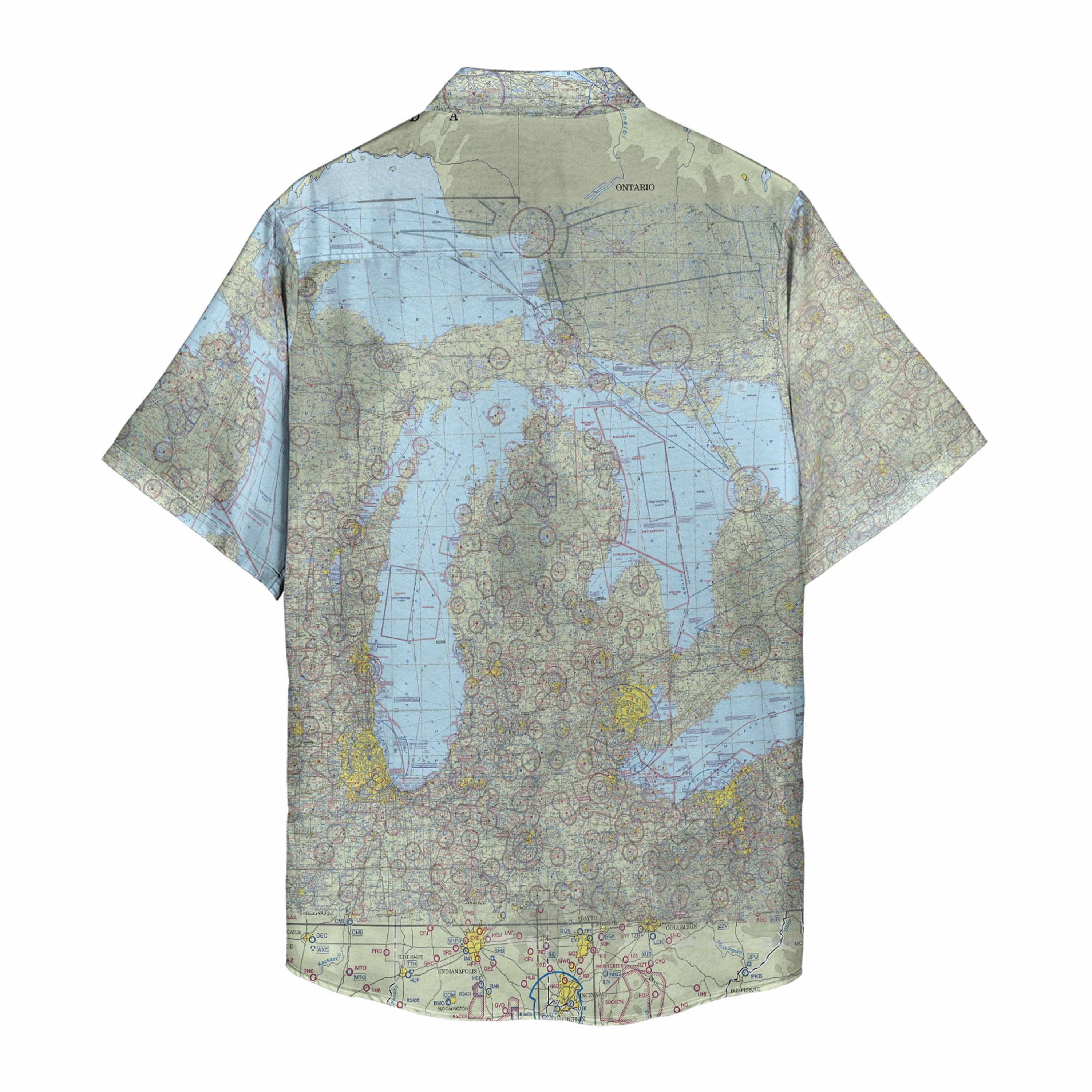 AOP Shoulder Patch Pocket Shirt The Great Lakes VFR Pocket Pilot Shirt