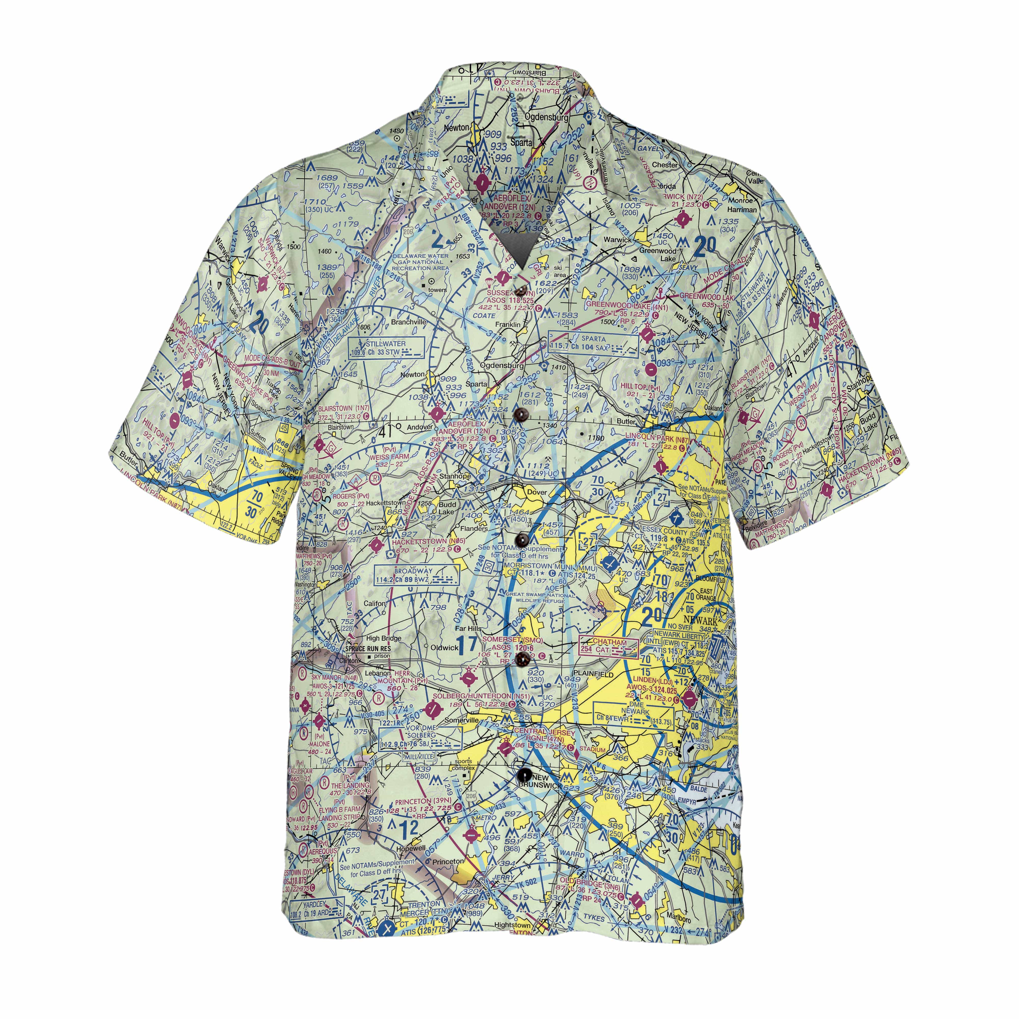 AOP Coconut Button Shirt The Greenwood Lake to Aeroflex-Andover Flight Above Coconut Button Camp Shirt