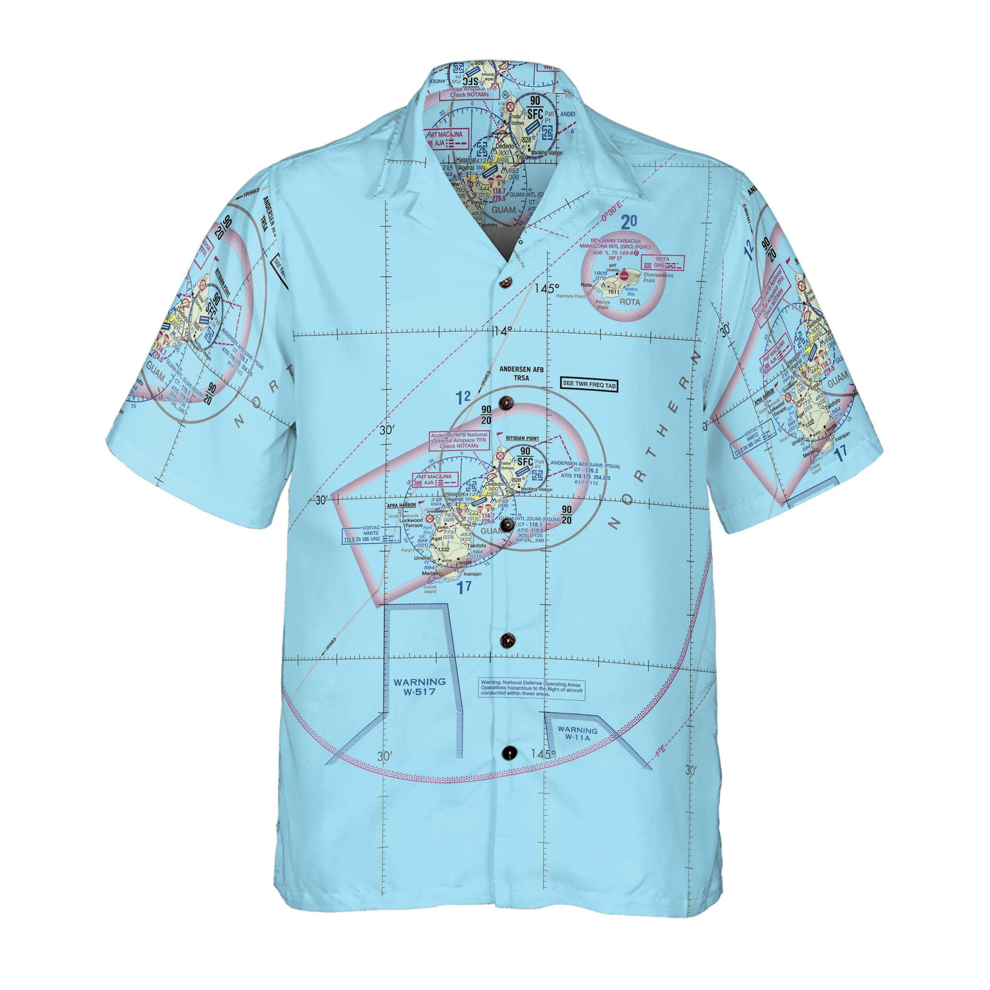 AOP Coconut Button Shirt The Guam Aviator Coconut Button Camp Shirt