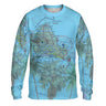 AOP Long Sleeve Tee The Honolulu Blue Sky Long Sleeve Performance Crewneck Shirt
