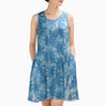AOP Sleeveless Dress The Houston Blue Palms Sundress