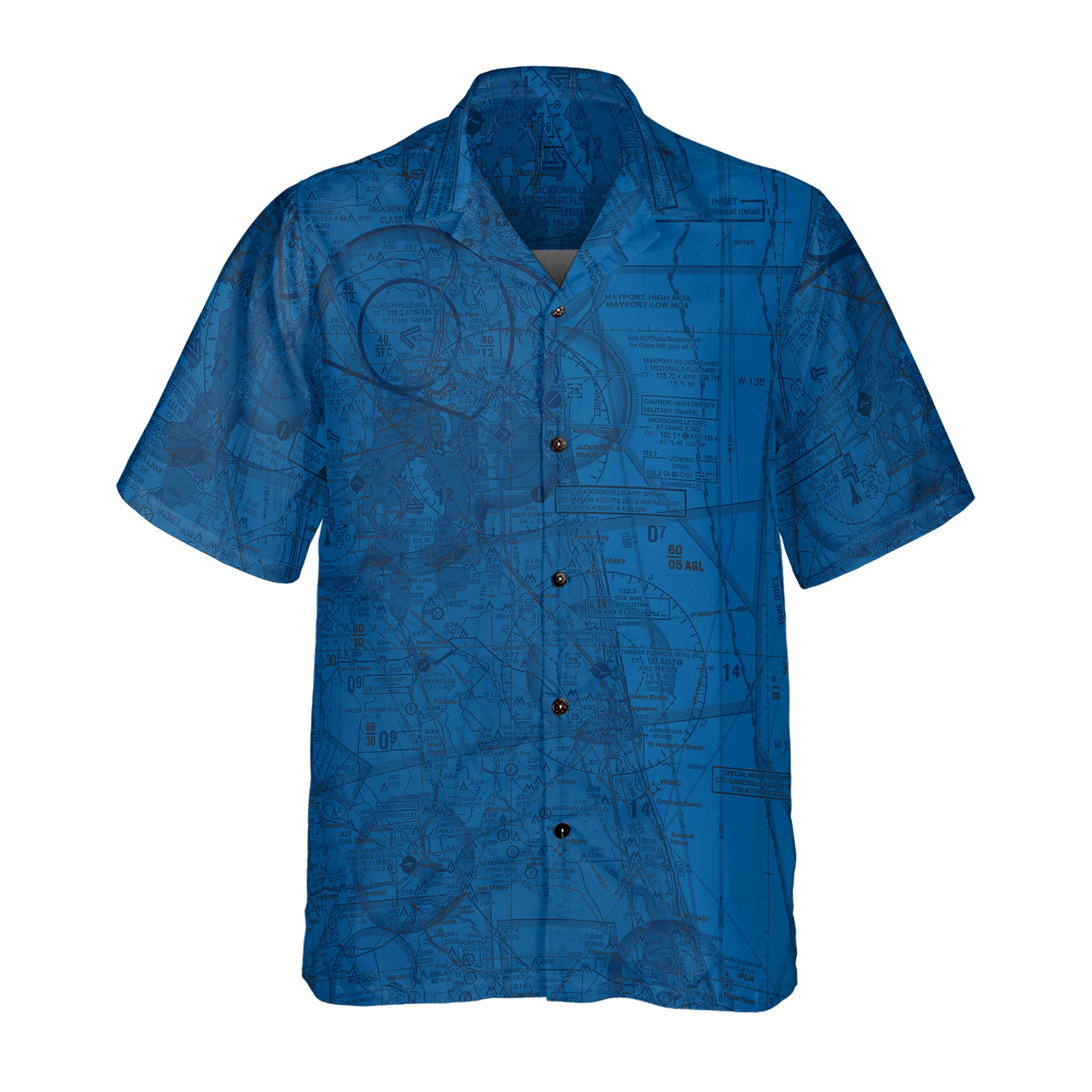 AOP Coconut Button Shirt The Jacksonville NAS Blues Coconut Button Camp Shirt