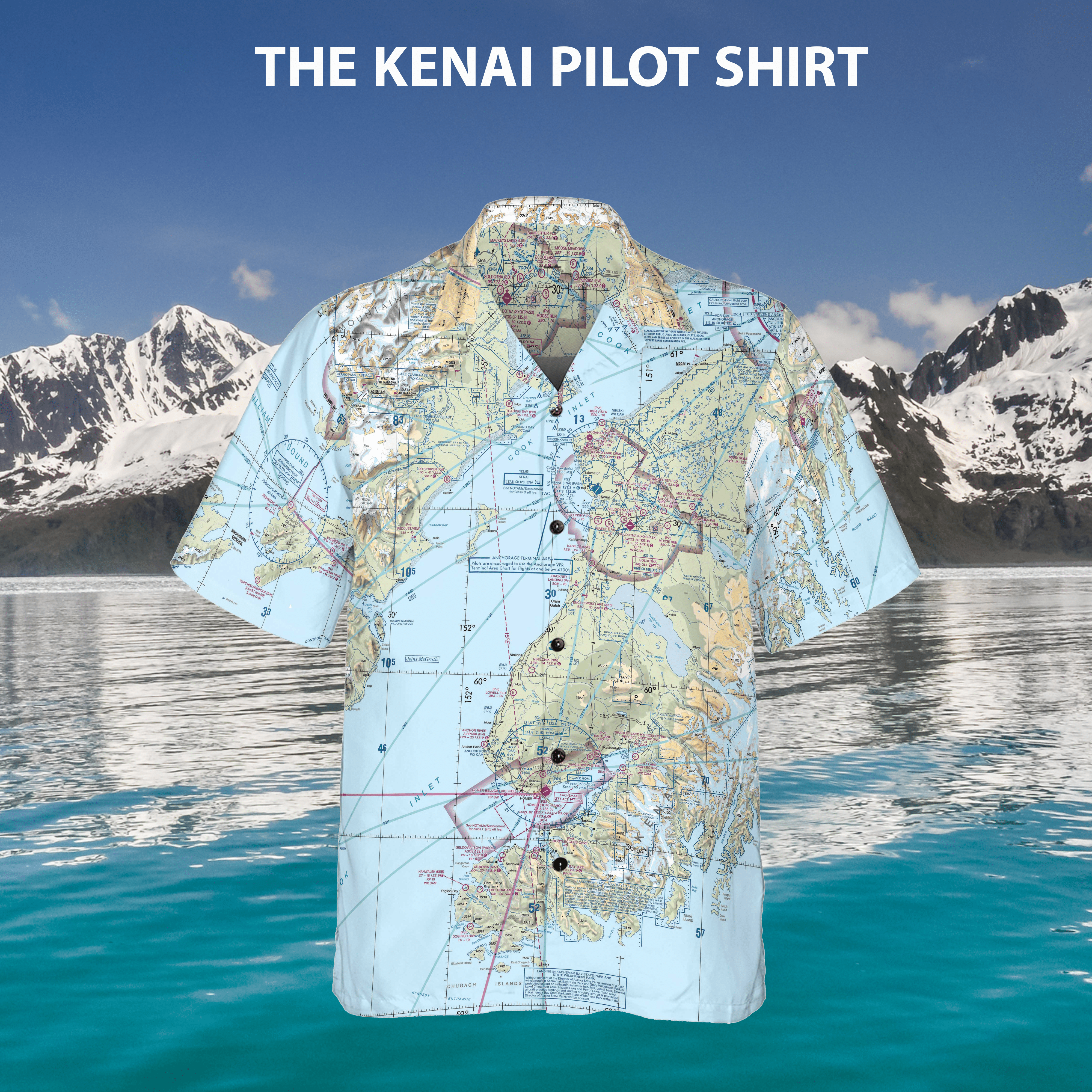 AOP Hawaiian Shirt The Kenai Alaska VFR Coconut Button Shirt