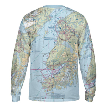 AOP Polo Shirt The Kenai VFR Long Sleeve Performance Crewneck Shirt