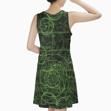 AOP Sleeveless Dress The Lake Charles Night Vision Sundress