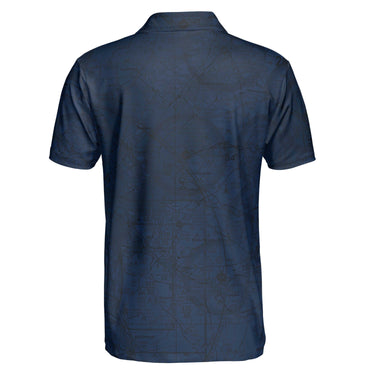 AOP Polo Shirt The Lawrenceville Aviator Navy Blue Polo