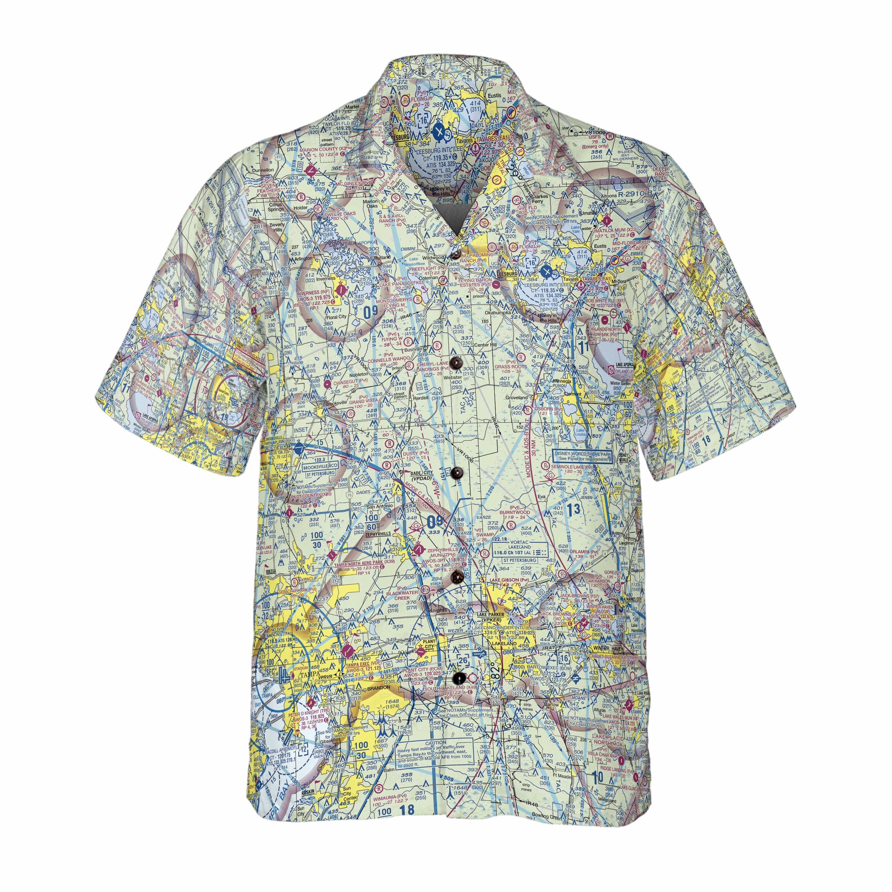 AOP Coconut Button Shirt The Leesburg and Tavares Aviator Coconut Button Camp Shirt