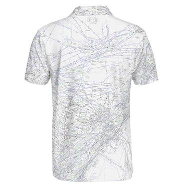 AOP Polo Shirt The Long Island to Buffalo IFR Tracks Polo Shirt