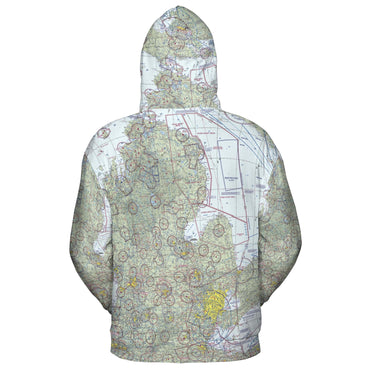 AOP Lightweight Hoodie The Michigan Aviator VFR Lightweight Sweatshirt Hoodie