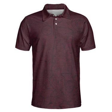 AOP Polo Shirt The Oshkosh VFR Burgundy Polo
