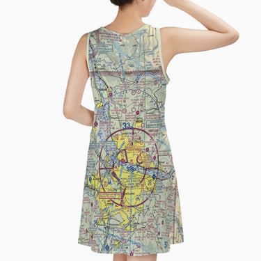 AOP Sleeveless Dress The Portland Aviator Sundress