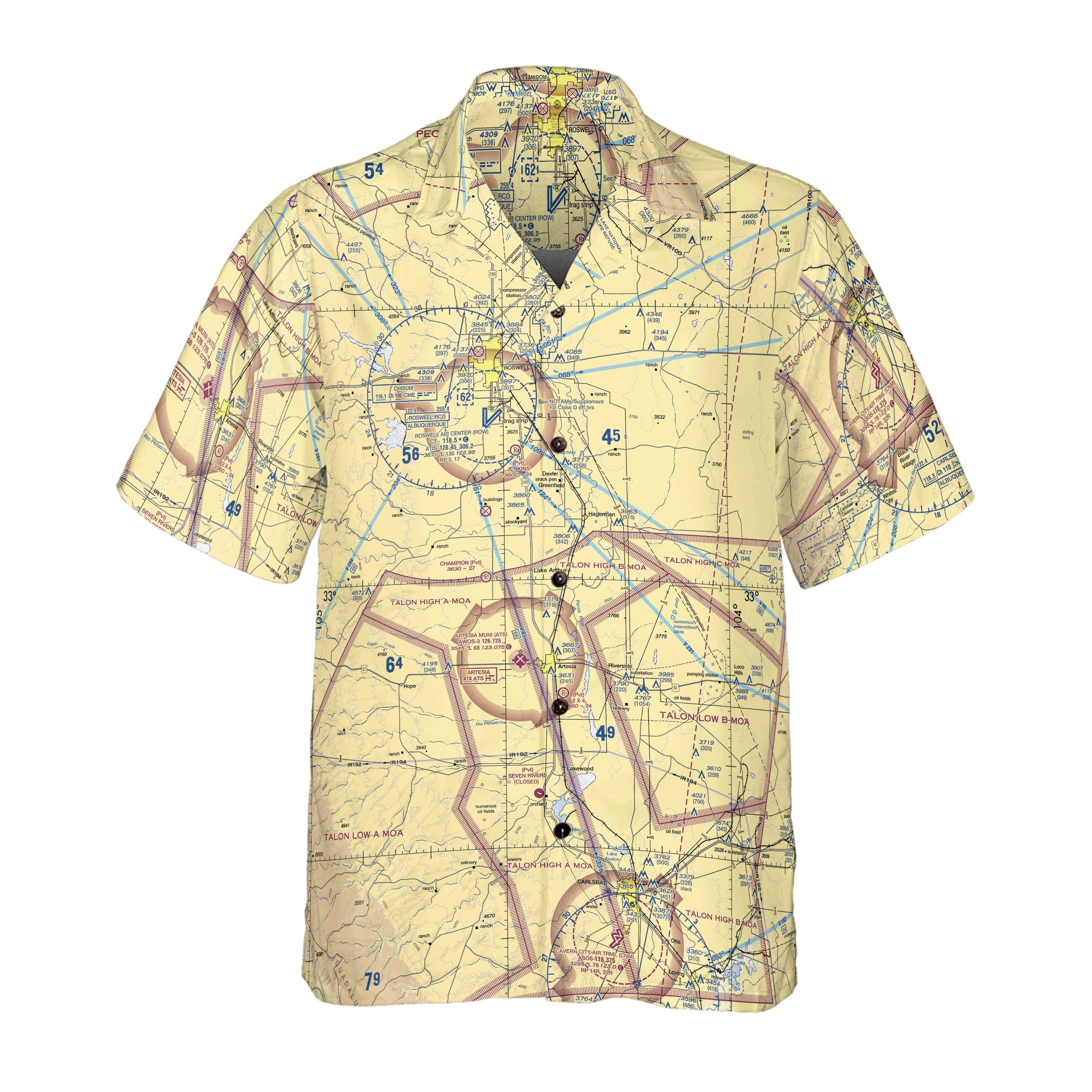 AOP Coconut Button Shirt The Roswell Aviator Coconut Button Camp Shirt