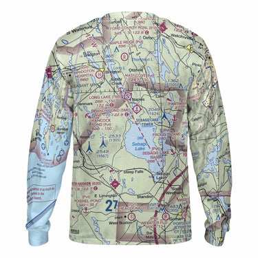 AOP T-Shirt The Sebago Lakes Long Sleeve Crewneck Tee Shirt