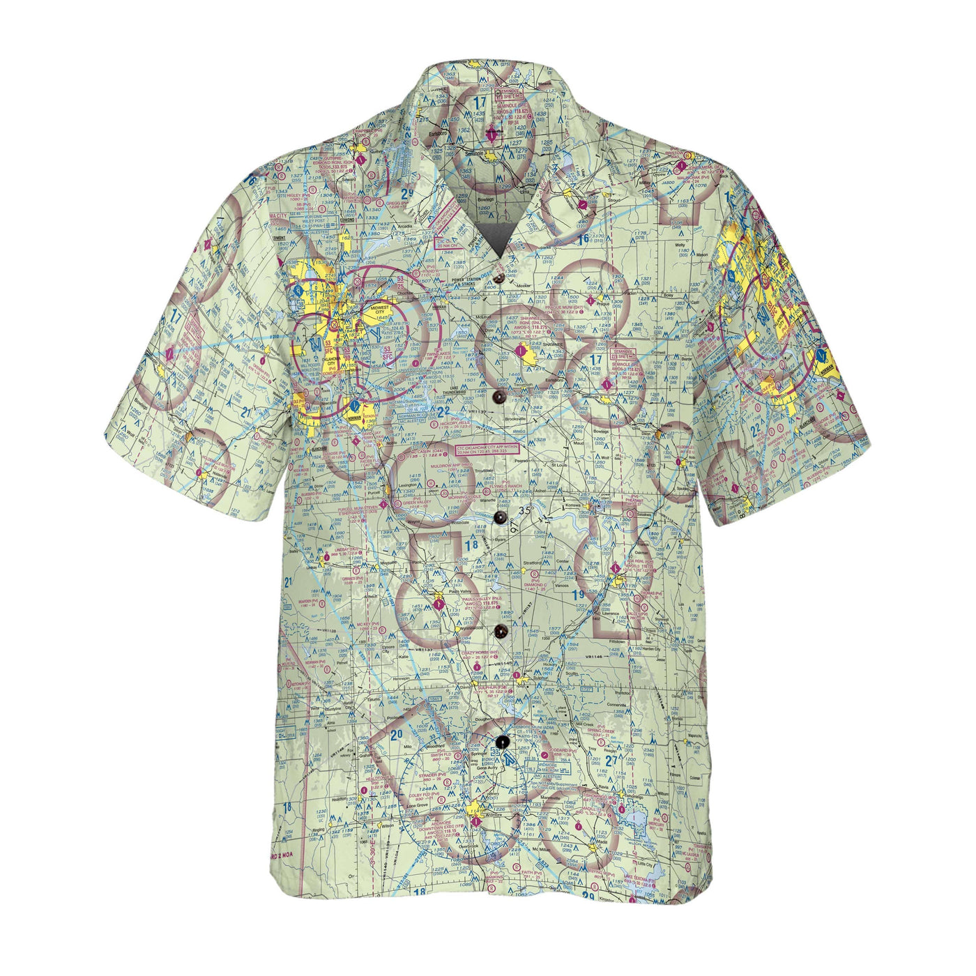 AOP Coconut Button Shirt The Seminole Flight Above VFR Coconut Button Camp Shirt
