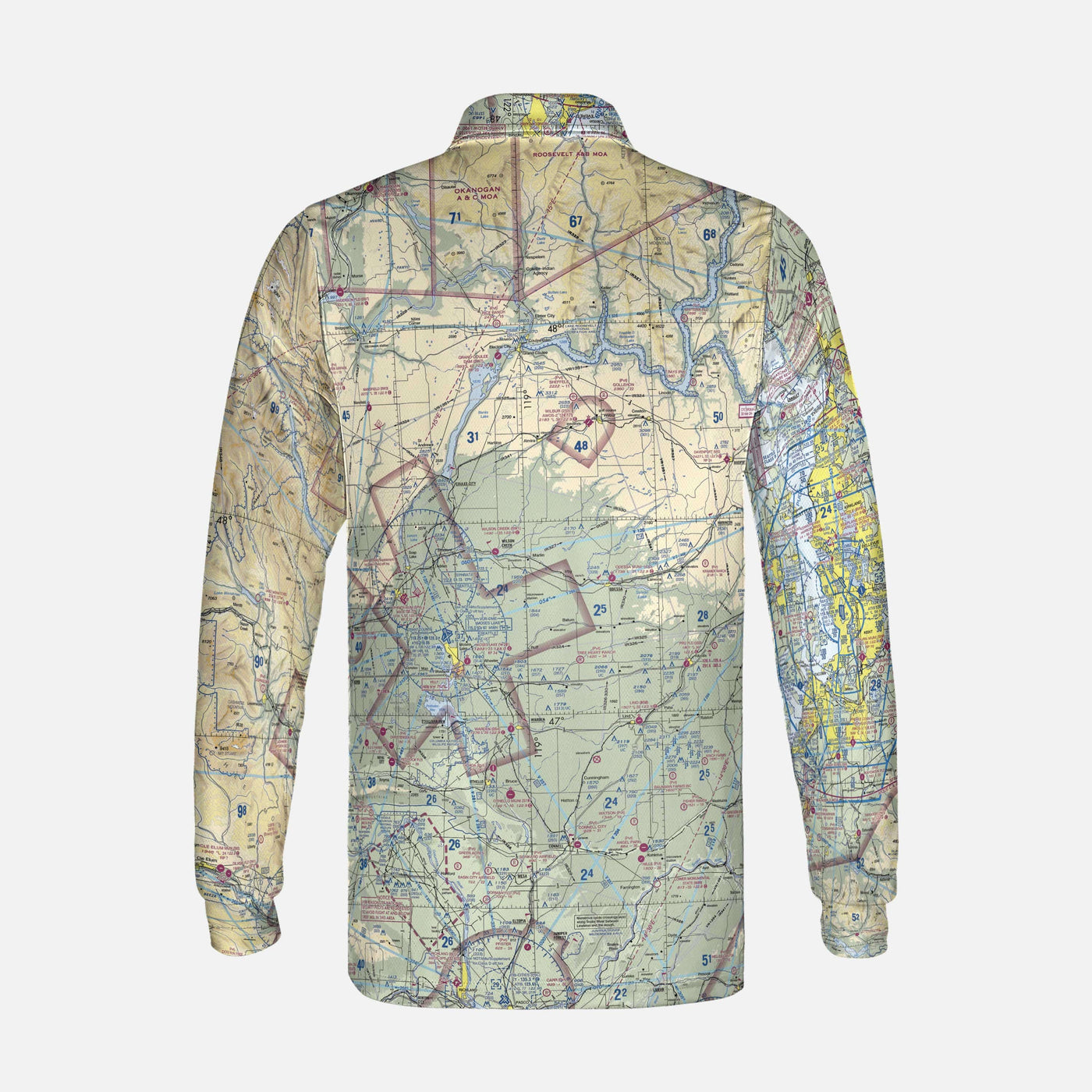 AOP Long Sleeve Polo Shirt The Snohomish Aviator Long Sleeve Polo Shirt