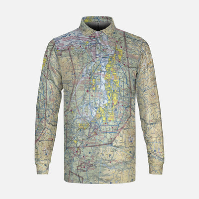 AOP Long Sleeve Polo Shirt The Snohomish Aviator Long Sleeve Polo Shirt
