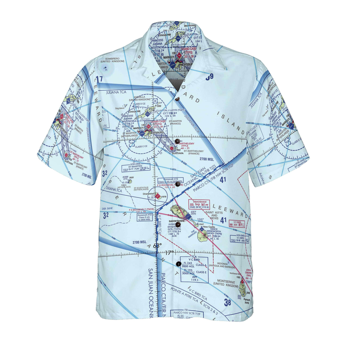 AOP Coconut Button Shirt The St Martin and Anguilla Coconut Button Camp Shirt