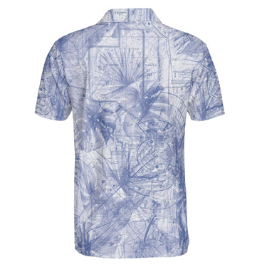 AOP Polo Shirt The Vegas Tropical Blues Polo Shirt