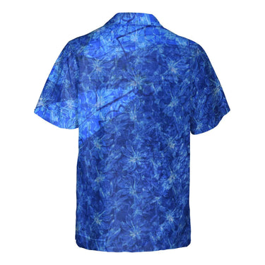 AOP Pocket Hawaiian Shirt Michigan Blue Floral Shirt