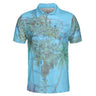 blue aviation theme polo shirt