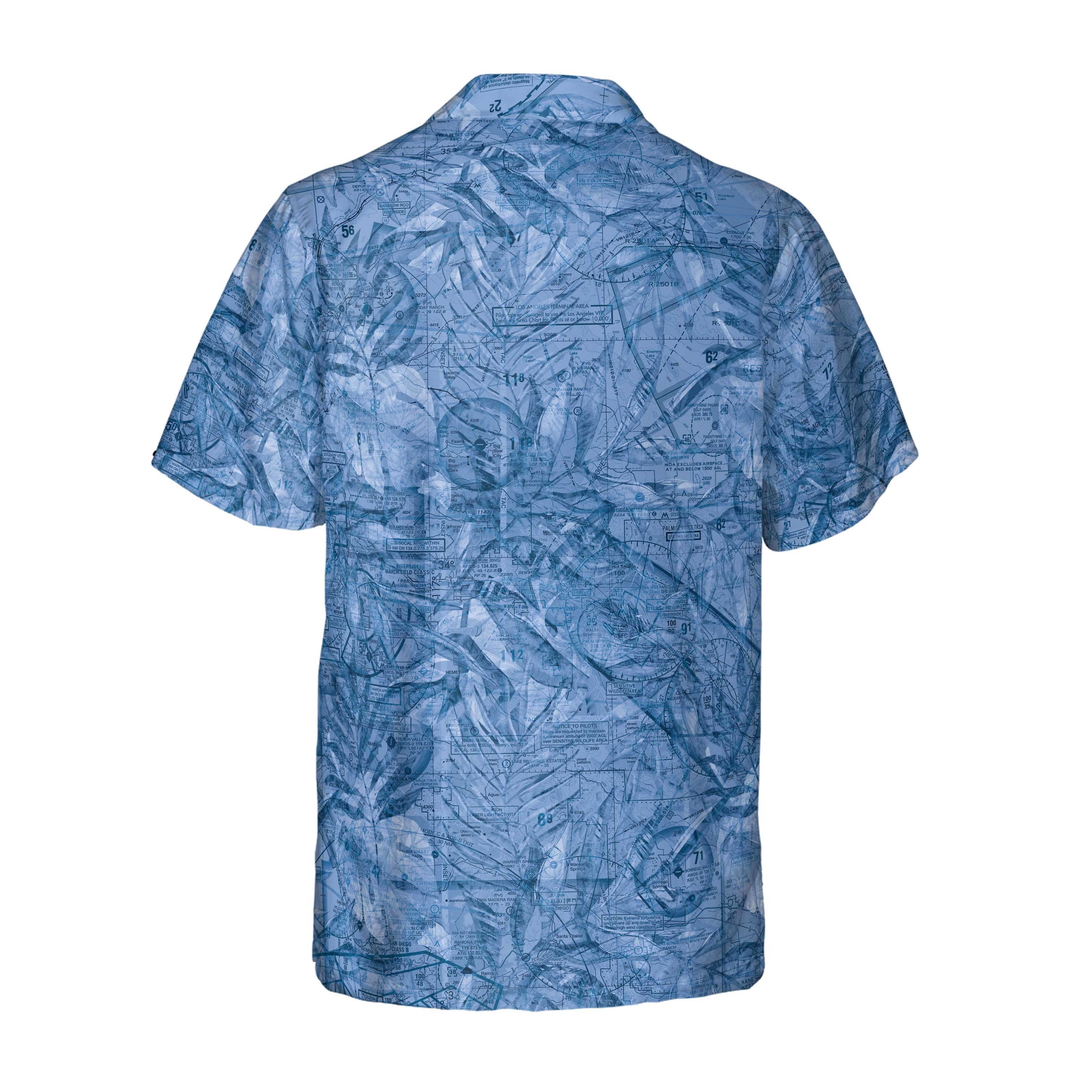 AOP Hawaiian Shirt The Catalina to Palm Beach Blue Tropical Shirt