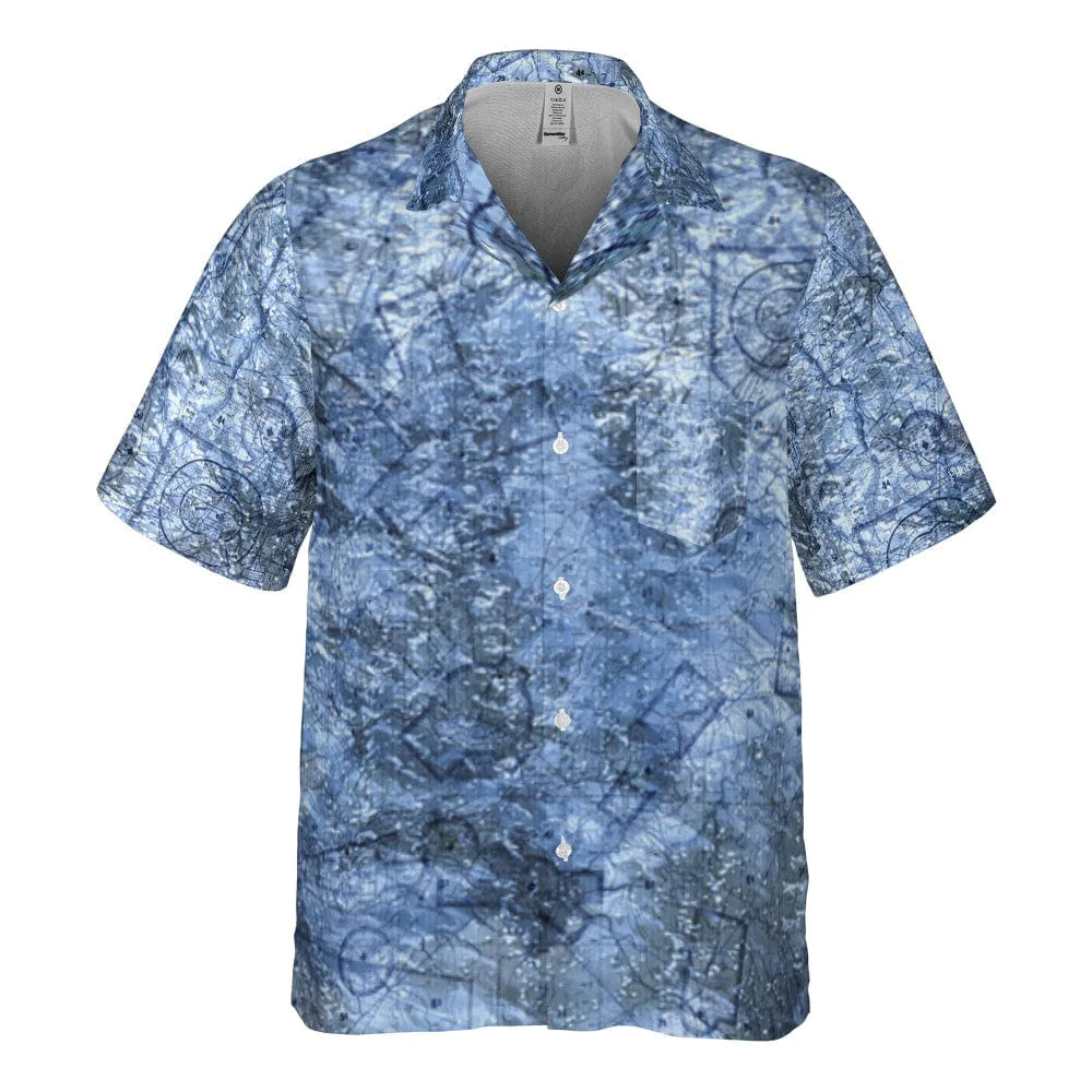 AOP Pocket Hawaiian Shirt S The Coeur d'Zwainz Blue Mountain Aviator Pocket shirt