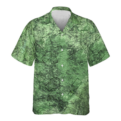 AOP Pocket Hawaiian Shirt The Coeur d'Zwainz Green Mountain Aviator Pocket shirt