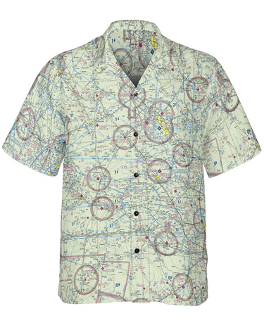 AOP Pocket Hawaiian Shirt The College Station VFR Aviator Coconut Button Camp Shirt