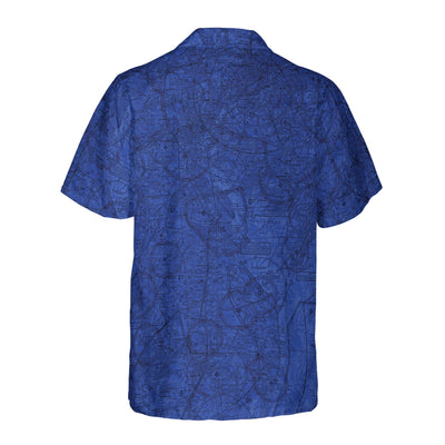 AOP Coconut Button Shirt The Delaware Deep Blue Tropical Coconut Button Camp Shirt