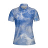 Women Polo Shirt The Early Cessna 172 Cloudy Blue Sky Women's Polo